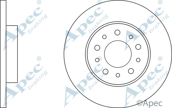 APEC BRAKING stabdžių diskas DSK3087